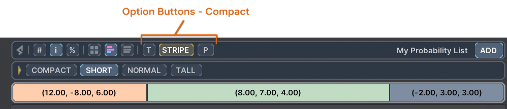 Header Bar - Compact Option Buttons